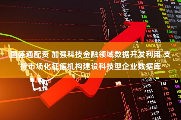 国盛通配资 加强科技金融领域数据开发利用 支持市场化征信机构建设科技型企业数据库